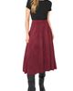halogen(r) halogen(r) Panelled Pintuck Faux Suede Midi Skirt - 4