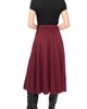 halogen(r) halogen(r) Panelled Pintuck Faux Suede Midi Skirt - 5