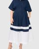 halogen(r) halogen(r) Pleated Combo Hem Cotton Maxi Shirtdress - 1