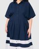 halogen(r) halogen(r) Pleated Combo Hem Cotton Maxi Shirtdress - 4