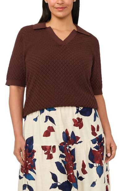 halogen(r) halogen(r) Pointelle Polo Sweater