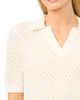 halogen(r) halogen(r) Pointelle Short Sleeve Cotton Polo Sweater - 3