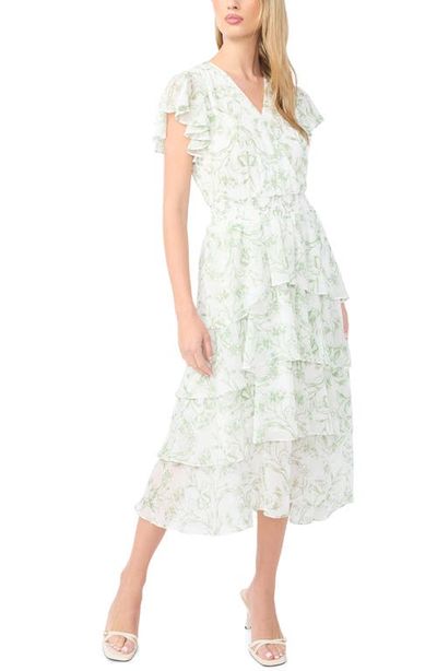 halogen(r) halogen(r) Print Ruffle Maxi Dress