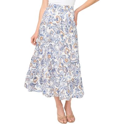 halogen(r) halogen(r) Print Tiered Midi Skirt