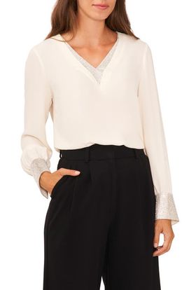 halogen(r) halogen(r) Rhinestone V-Neck Top
