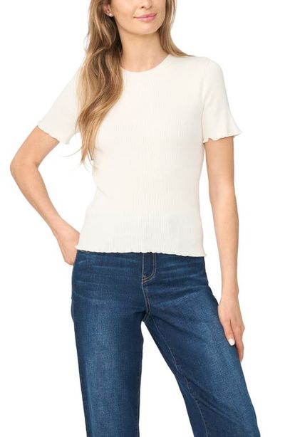 halogen(r) halogen(r) Ribbed Scallop Trim Sweater
