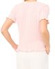 halogen(r) halogen(r) Ruffle Trim Pointelle Stitch Short Sleeve Sweater - 2
