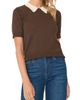 halogen(r) halogen(r) Scallop Trim Collar Sweater - 1
