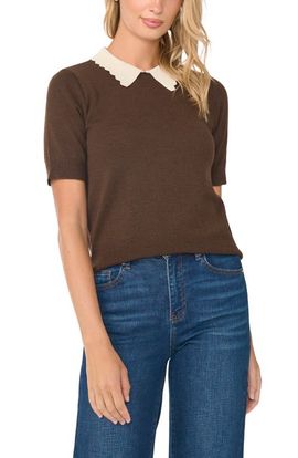 halogen(r) halogen(r) Scallop Trim Collar Sweater