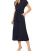 halogen(r) halogen(r) Tie Belt Textured Midi Dress - 1