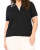 halogen(r) halogen(r) Tipped Johnny Collar Short Sleeve Sweater - 1