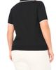 halogen(r) halogen(r) Tipped Johnny Collar Short Sleeve Sweater - 2