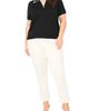 halogen(r) halogen(r) Tipped Johnny Collar Short Sleeve Sweater - 5