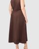 halogen(r) halogen(r) V-Neck Faux Suede Midi Dress - 2