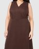 halogen(r) halogen(r) V-Neck Faux Suede Midi Dress - 4