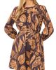 halogen(r) halogen(r) Volume Long Sleeve Tie Waist Cotton Dress - 4