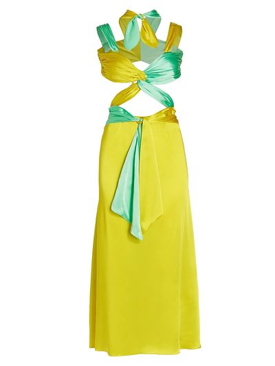 Halpern Women's Colorblocked Midi-Dress