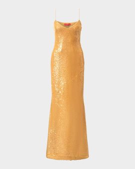 Halston Glora Sequined V-Neck Gown
