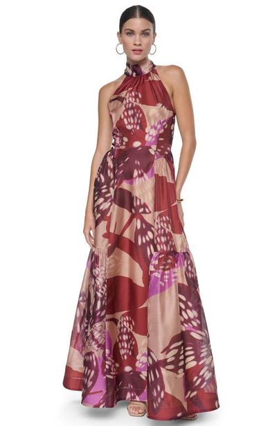 HALSTON HALSTON Halter Maxi Dress