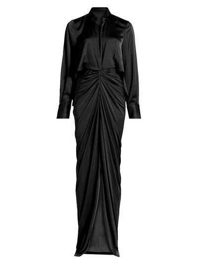strapless open back dress Milly Women's Liv Belted Pleated Dress - Blue - Size 4 main image 1