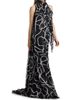 Halston Women's Lyle Swirl Chiffon Gown - 4