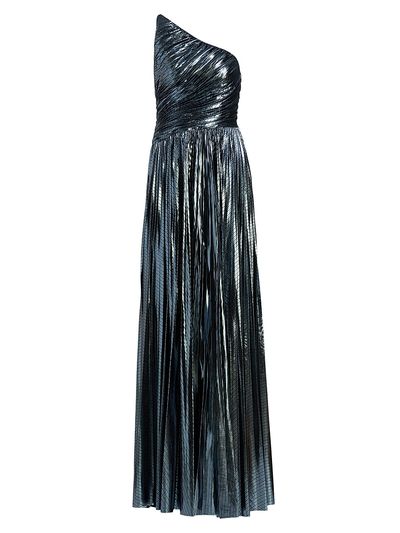Halston Women's Terese Metallic Jersey One-Shoulder Gown