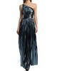 Halston Women's Terese Metallic Jersey One-Shoulder Gown - 2