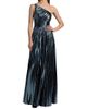 Halston Women's Terese Metallic Jersey One-Shoulder Gown - 3
