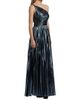 Halston Women's Terese Metallic Jersey One-Shoulder Gown - 4