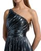Halston Women's Terese Metallic Jersey One-Shoulder Gown - 6