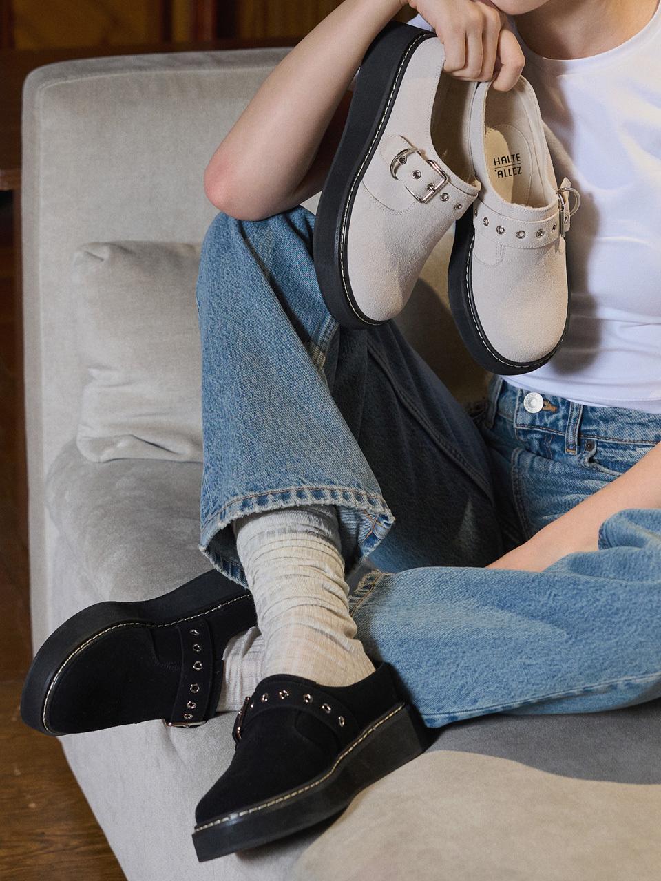 halte allez Buckle Clog