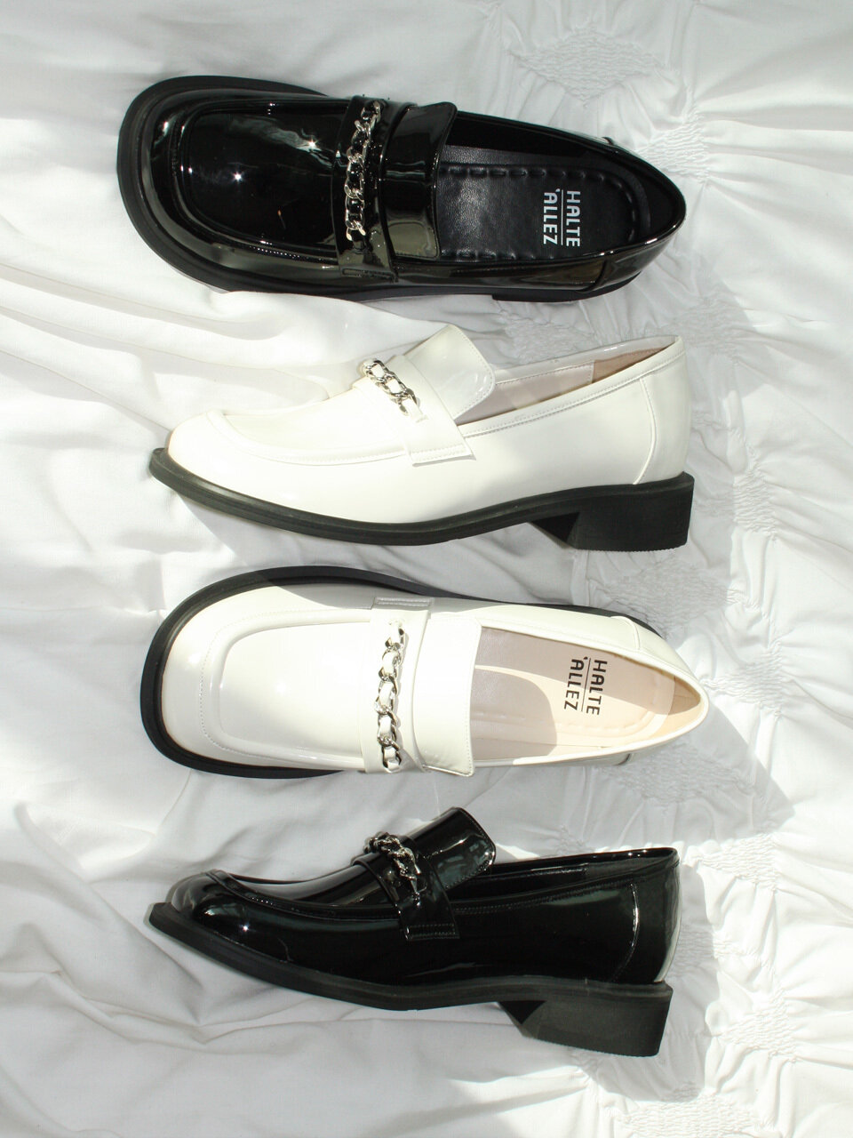 halte allez Glossy Chunky Loafers HA2305