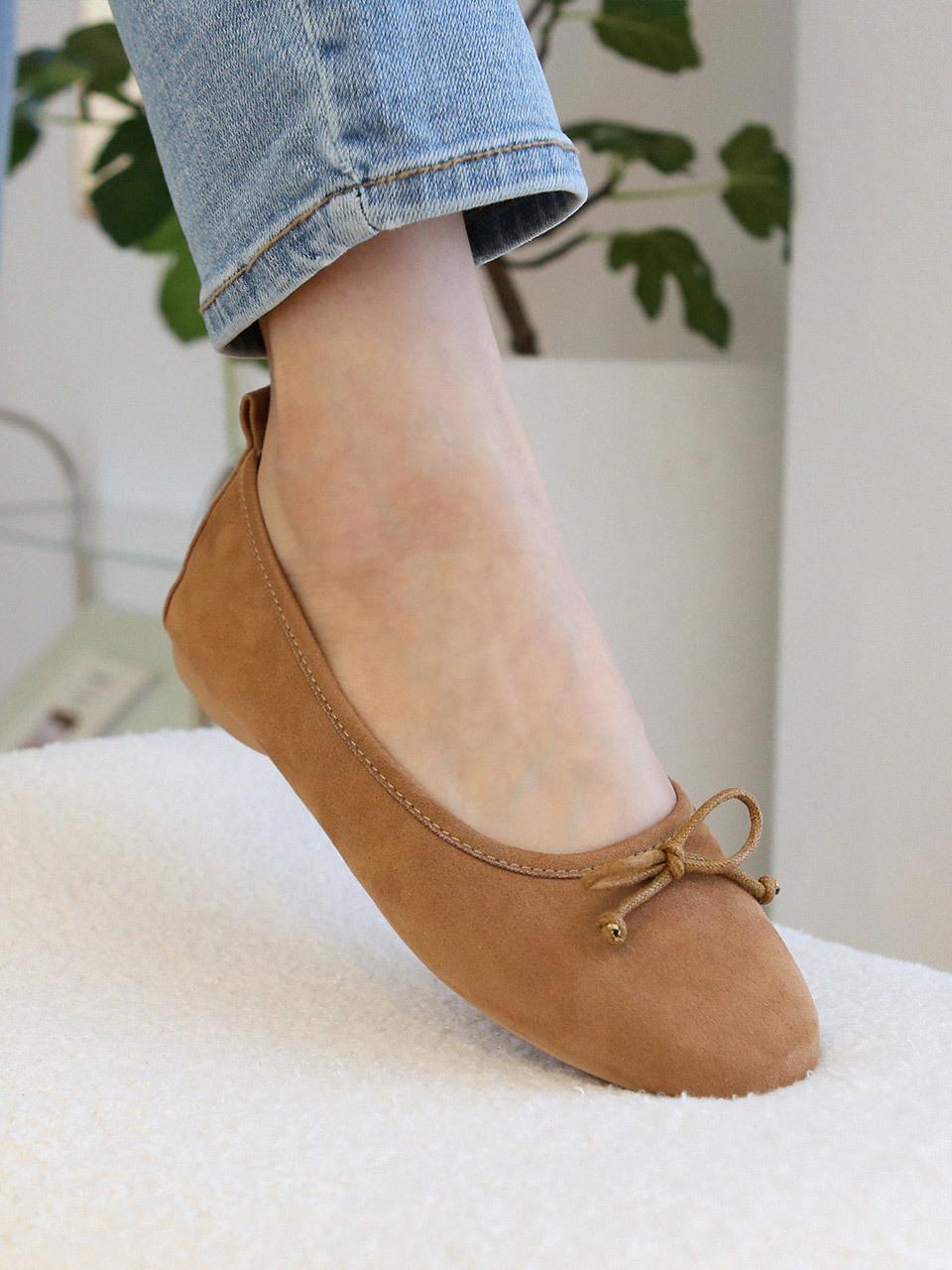 halte allez Ribbon Suede Flat