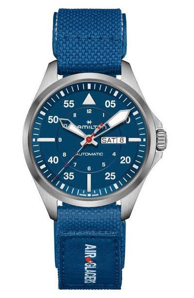 Hamilton Hamilton Khaki Aviation Pilot Automatic Leather Strap Watch, 42mm