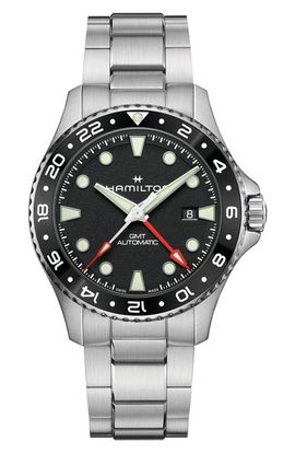 Hamilton Hamilton Khaki Navy Scuba GMT Automatic Bracelet Watch, 43mm