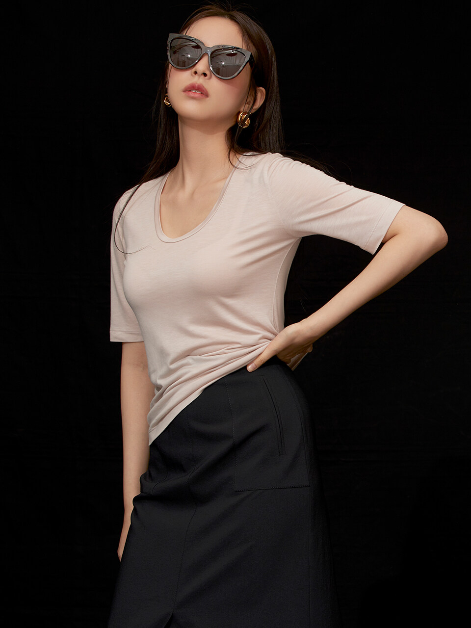 HANAVO No. 11 Top - Pink Beige