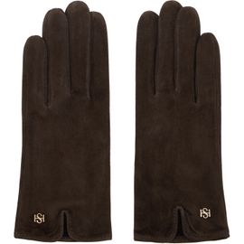 Handsome Stockholm Handsome Stockholm Brown Essentials Suede Gloves