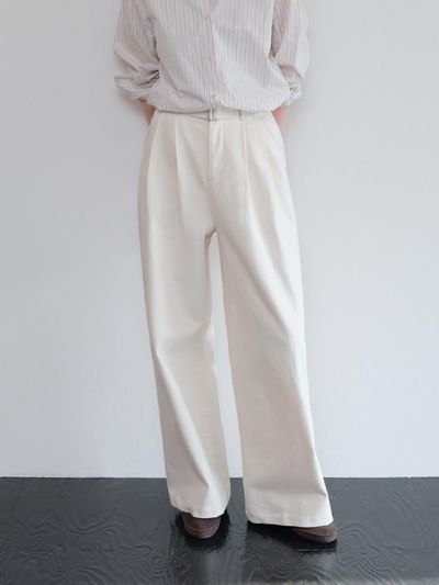 HANE Belted Denim Pants [Ecru]