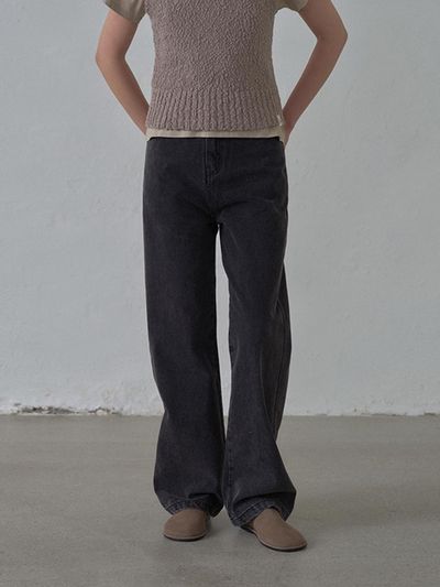 HANE Classic Semi-Wide Washing Denim (Black)