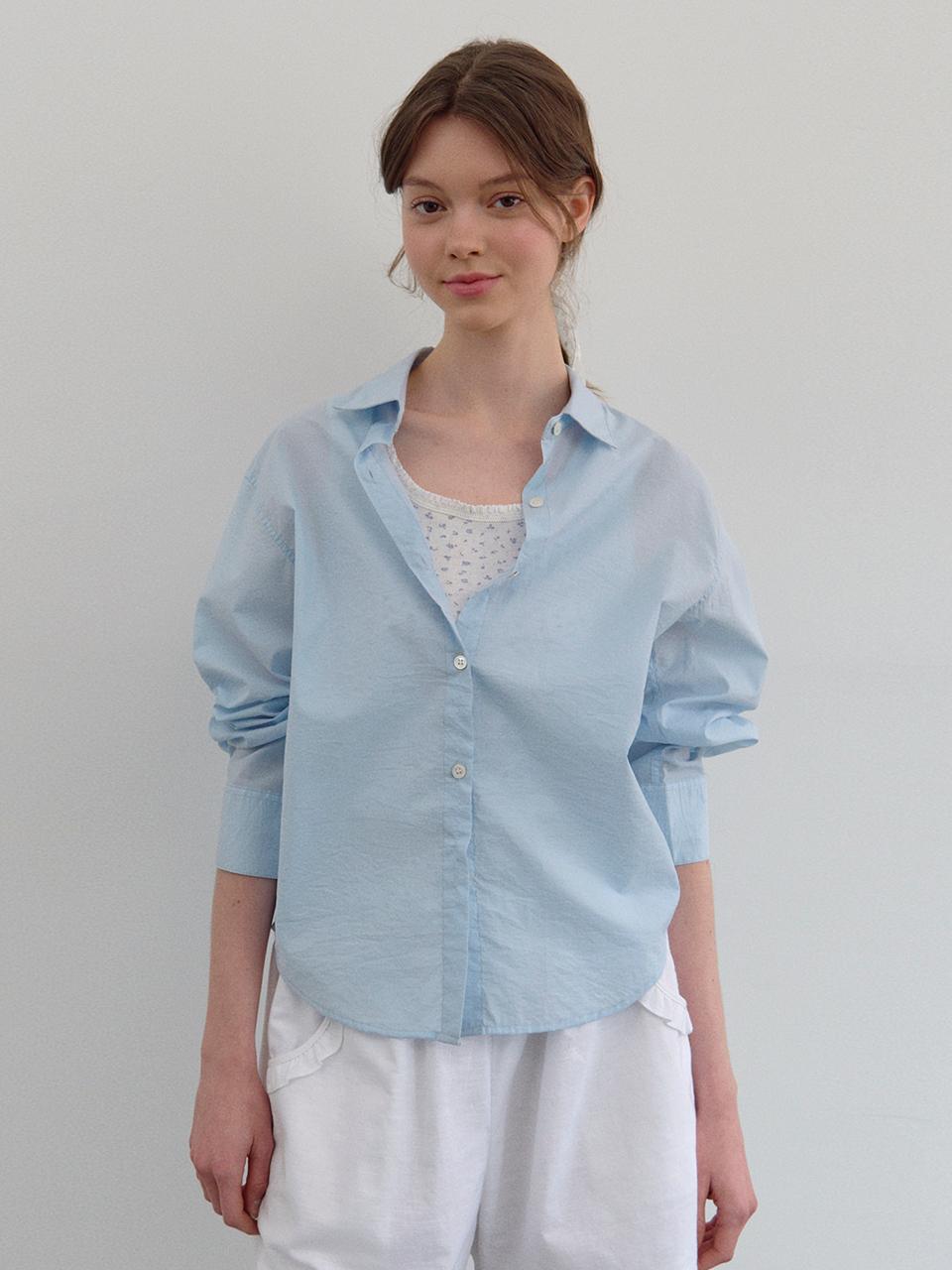 HANE Classic Sheer Shirt [Air Sky]