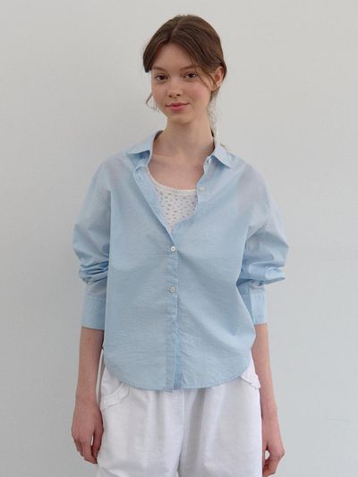 HANE Classic Sheer Shirt [Air Sky]