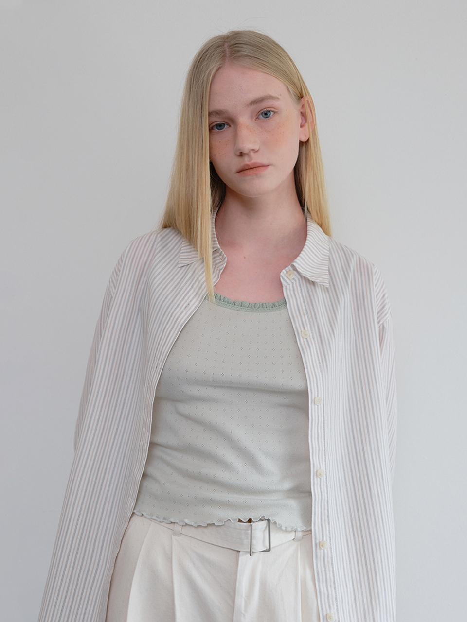 HANE Classic Stripe Shirt [Ecru]