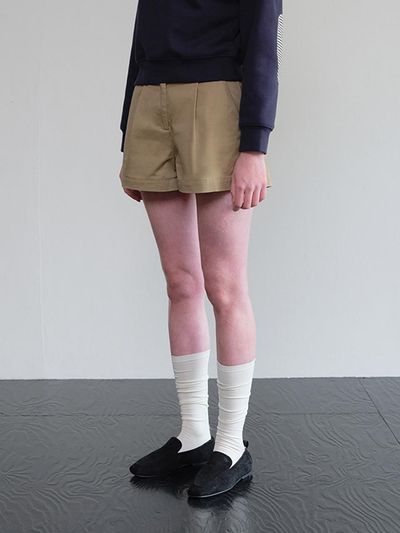 HANE Classic Twill Short Pants [Beige]