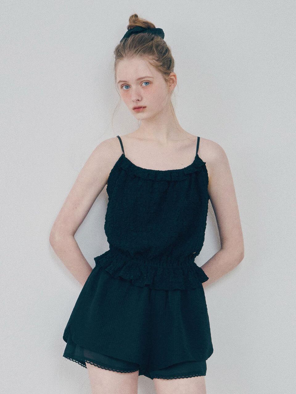 HANE Flower Garden Sleeveless Tank [Black]