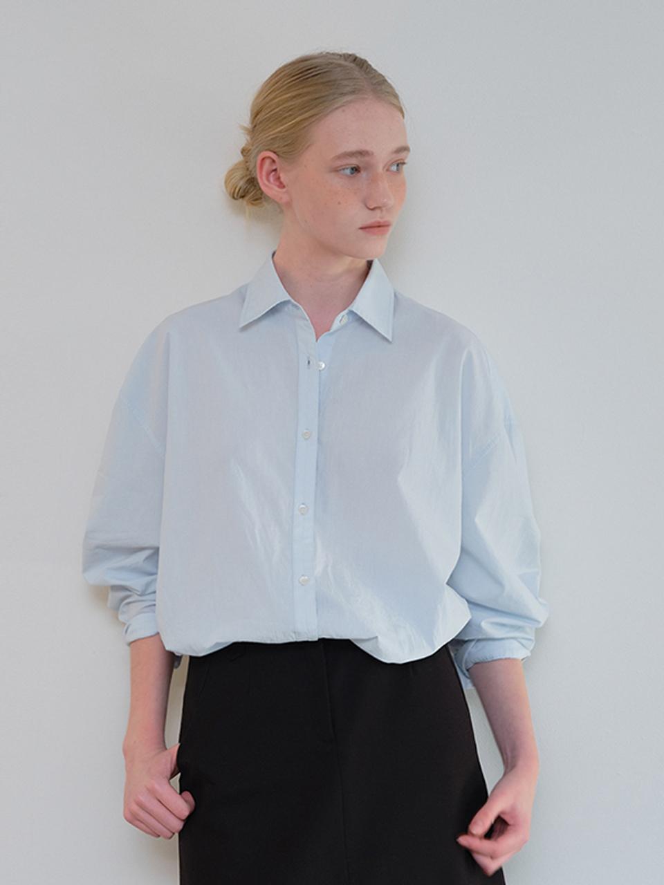 HANE Mild Loose-fit Shirt [Sky]