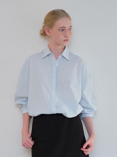 HANE Mild Loose-fit Shirt [Sky]