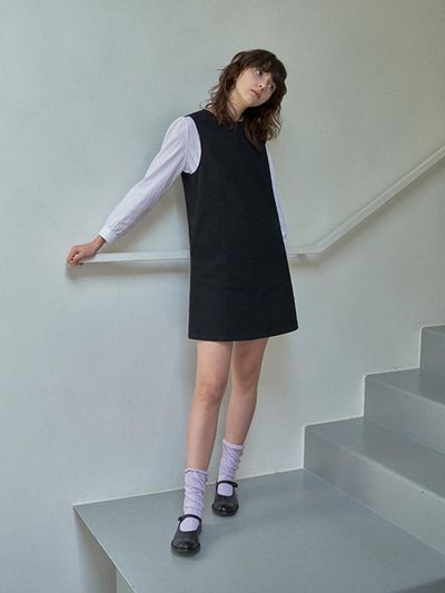 HANE Minimal Cotton Dress [Black]
