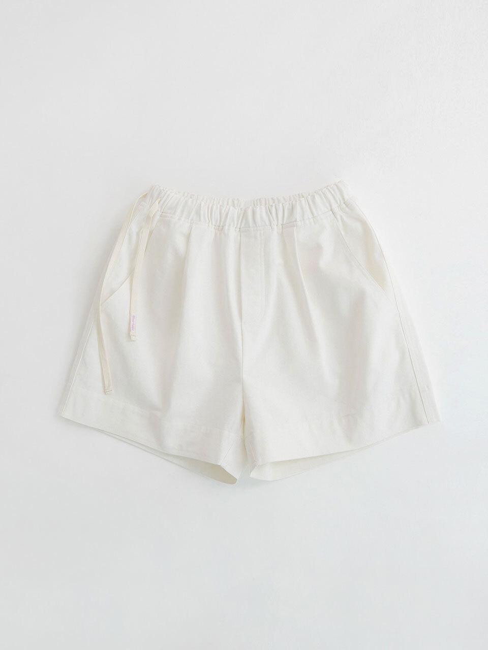 HANE Roomy Cotton Strap Shorts [WHITE]