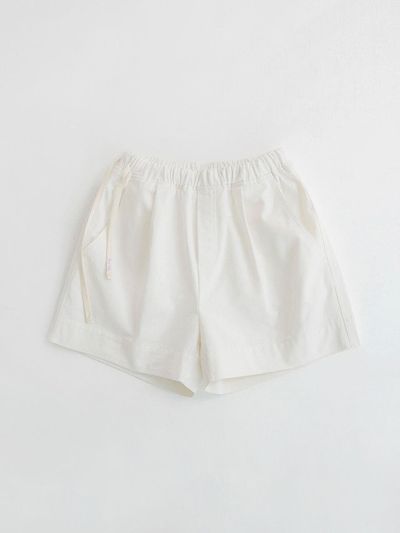 HANE Roomy Cotton Strap Shorts [WHITE]