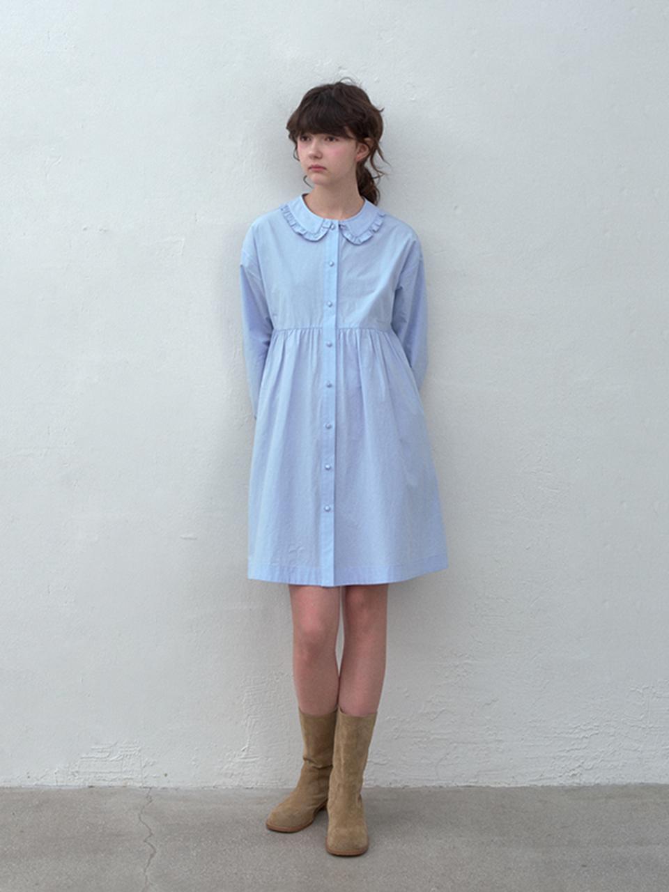 HANE Round Volume Half Dress [Sky]